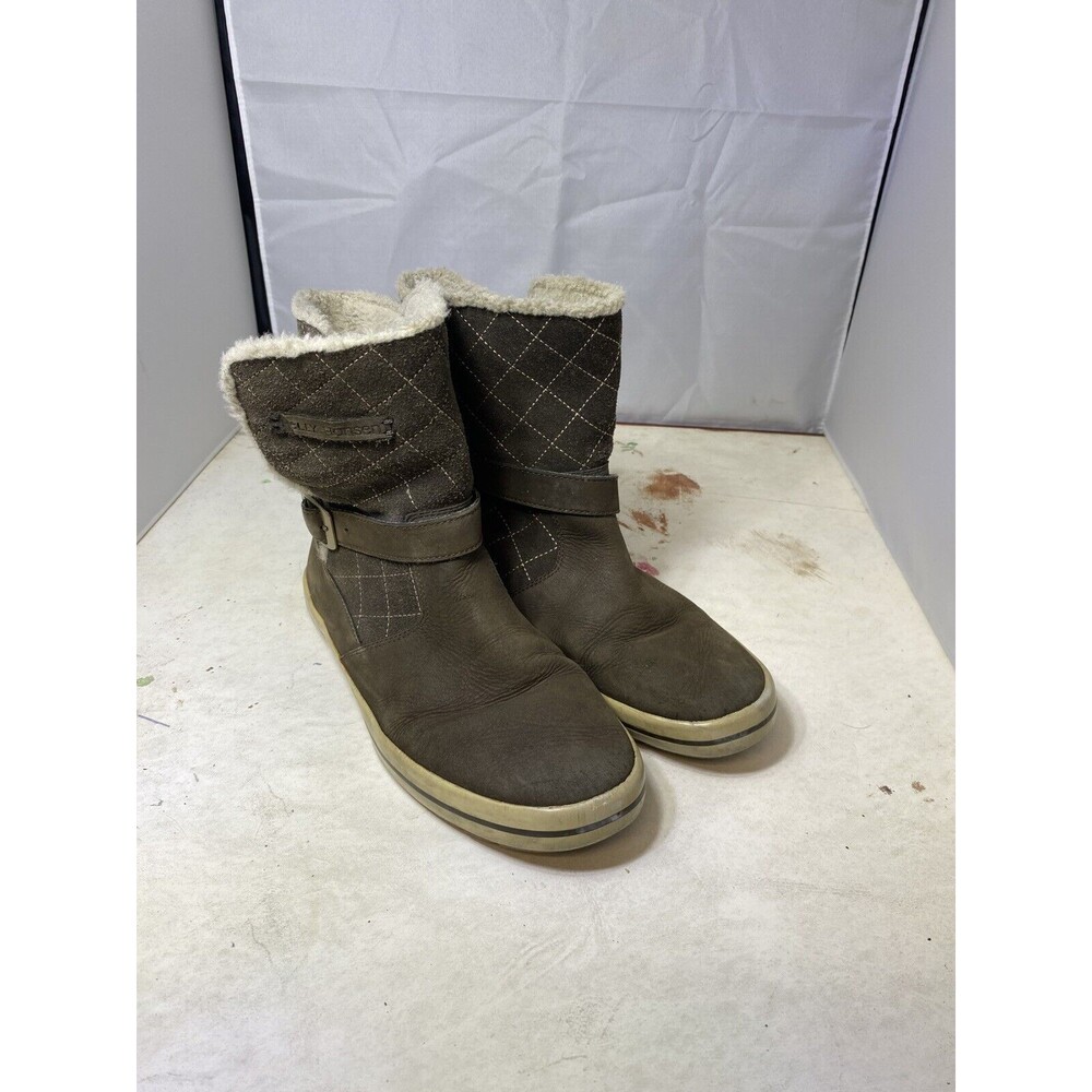 Helly Hansen Women`s Green Leather Boots Size 8